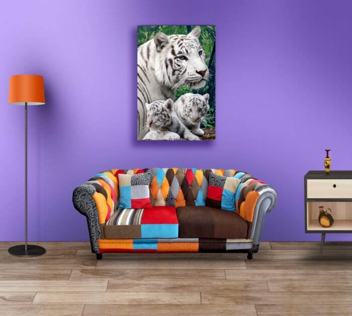 Two White Tigers Acrylic Photo