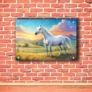 White Horse Acrylic Photo