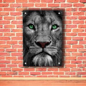 Green Eye Lion Acrylic Photo