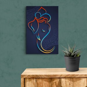 Coloring LineArt God Ganesha Acrylic Photo