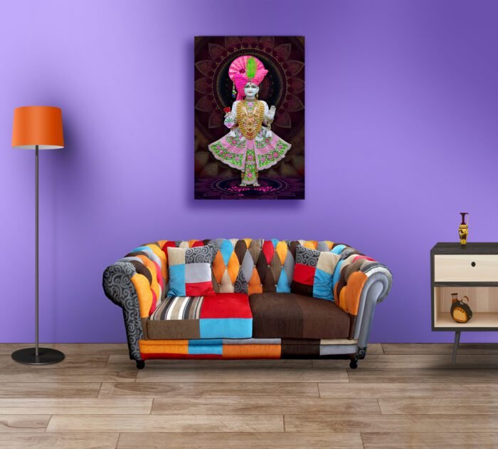 White Dressed Ghanshyam Maharaj Acrylic Photo