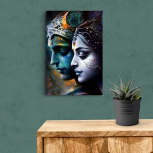 Radha Krishna Moder Art Acrylic Photo