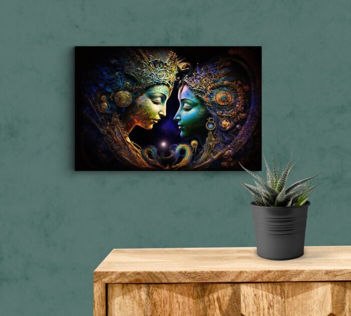 Radhe Krishna Love Art Acrylic Photo