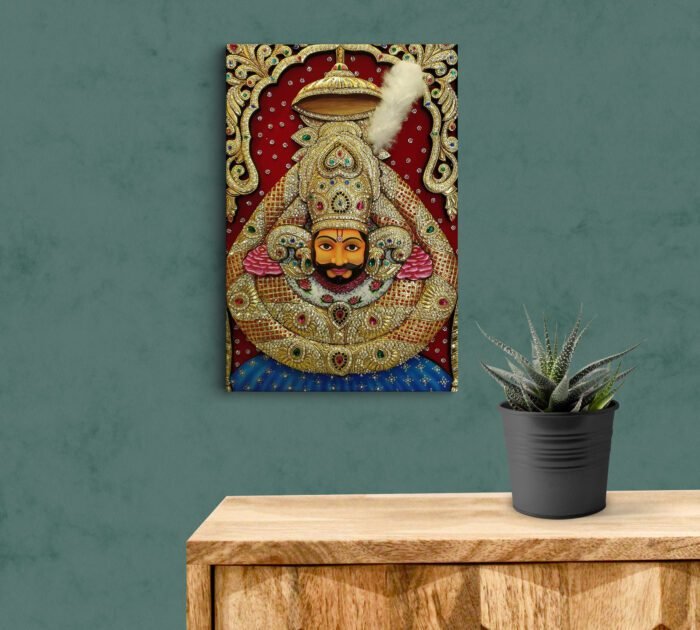 Khatu Shyam Baba Golder Design Acrylic Photo