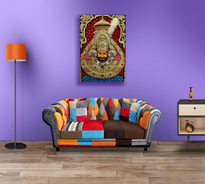 Khatu Shyam Baba Golder Design Acrylic Photo