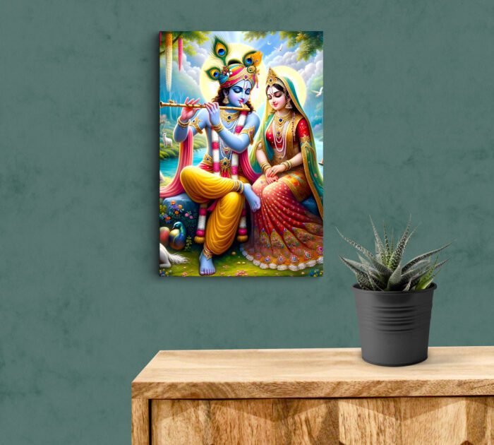 Colorful Lord Radhe Krishna Acrylic Photo