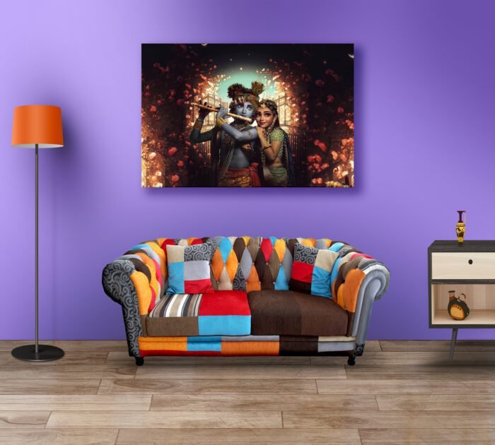 Radhe Krishna with Basuri Acrylic Photo
