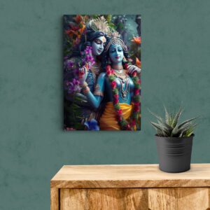 AI Generated Radhe Krishna Acrylic Photo