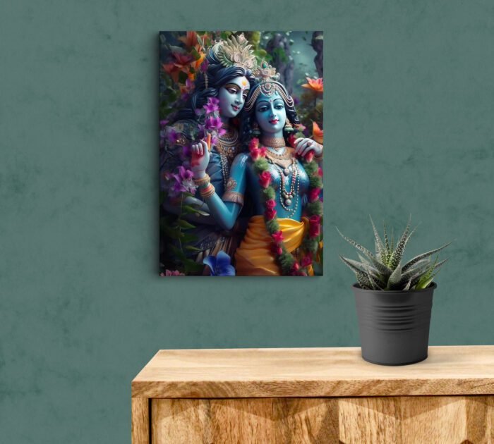 AI Generated Radhe Krishna Acrylic Photo