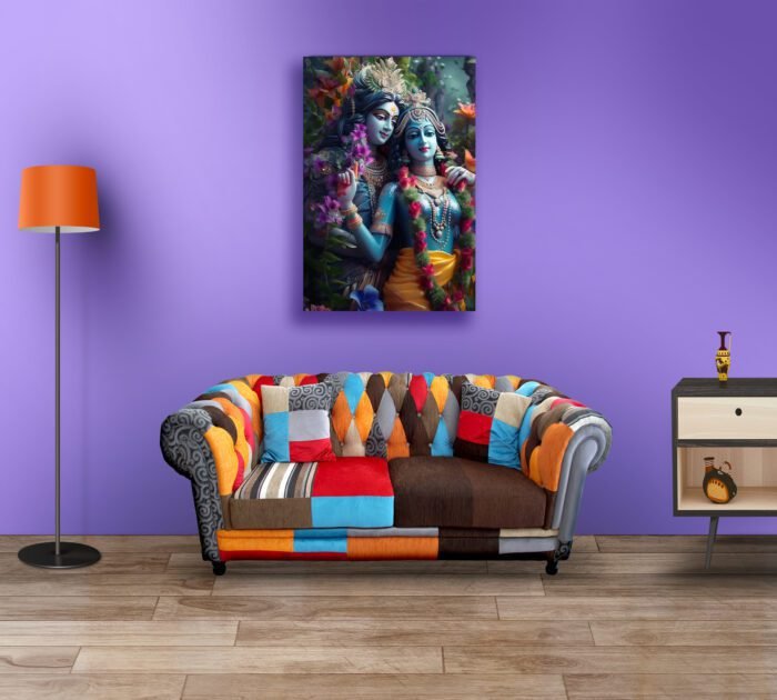 AI Generated Radhe Krishna Acrylic Photo