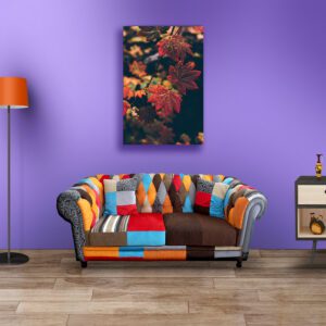 Warm Red Fall Foliage Leaves Acrylic Photo