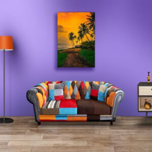 Senset View with Ocean At Village Acrylic Photo