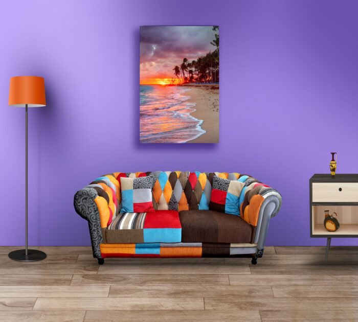 Sunrise At Beach Acrylic Photo