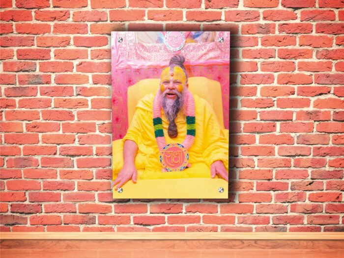 Premanand Ji Maharaj At Radha Vallabh Kunj Kutir Acrylic Photo