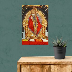 Sai baba with Red Dressed Acrylic Photo